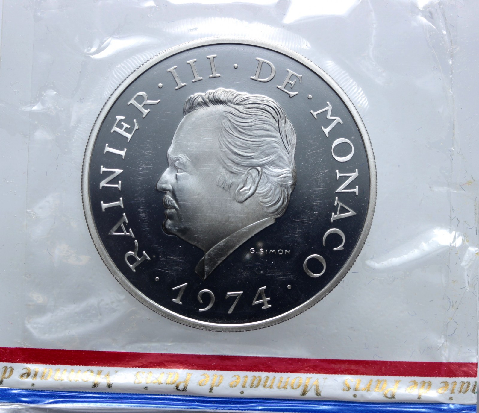 PRINCIPATO DI MONACO RANIERI III 1949-2005 100 FRANCHI 1974 PROOF