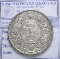 INDIA BRITANNICA GIORGIO V RUPIA 1916 BOMBAY SPL+
