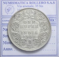 INDIA BRITANNICA REGINA VITTORIA RUPIA 1900 Q.SPL