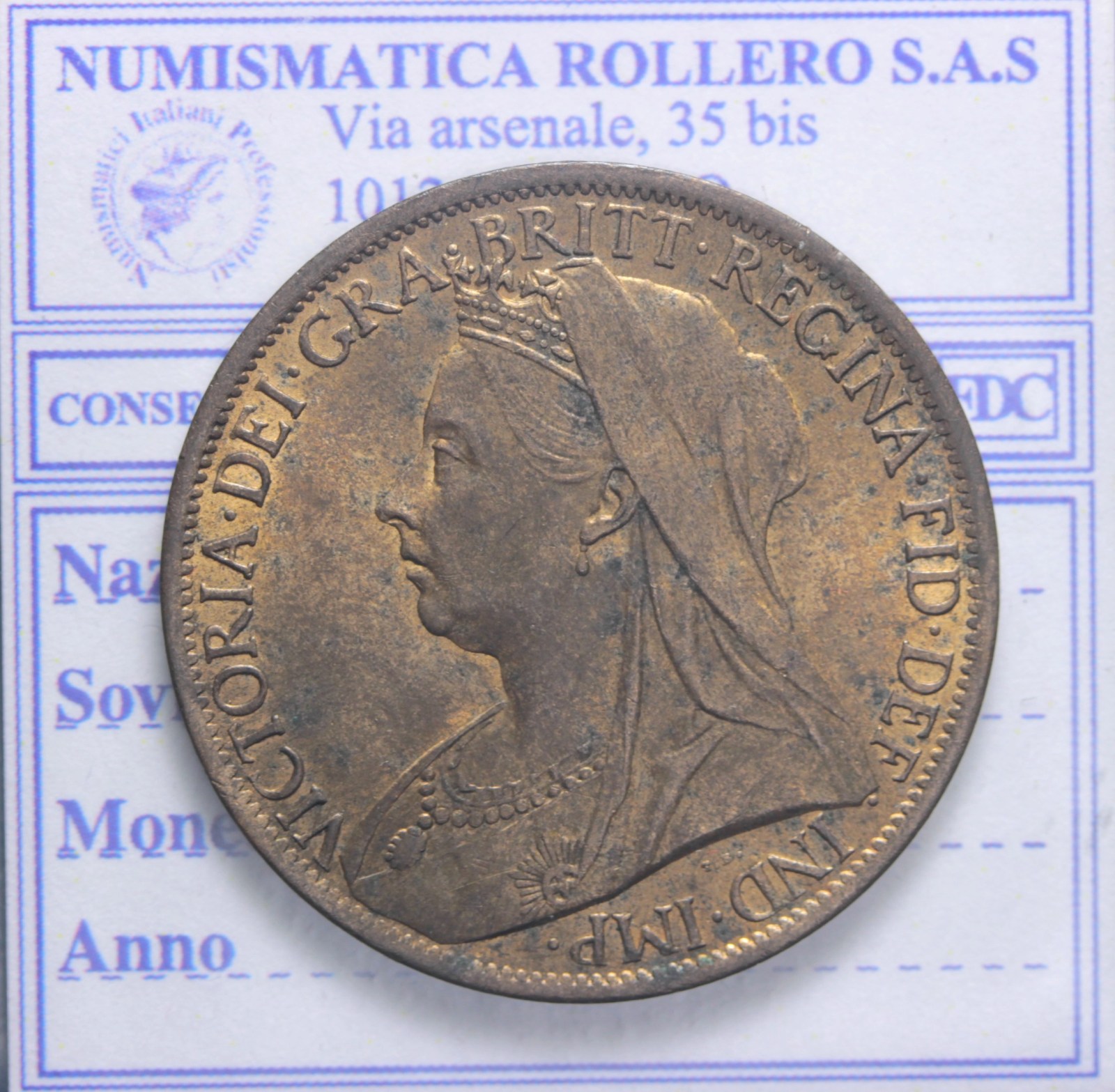 INGHILTERRA REGINA VITTORIA 1837-1901 PENNY 1901 Q.FDC