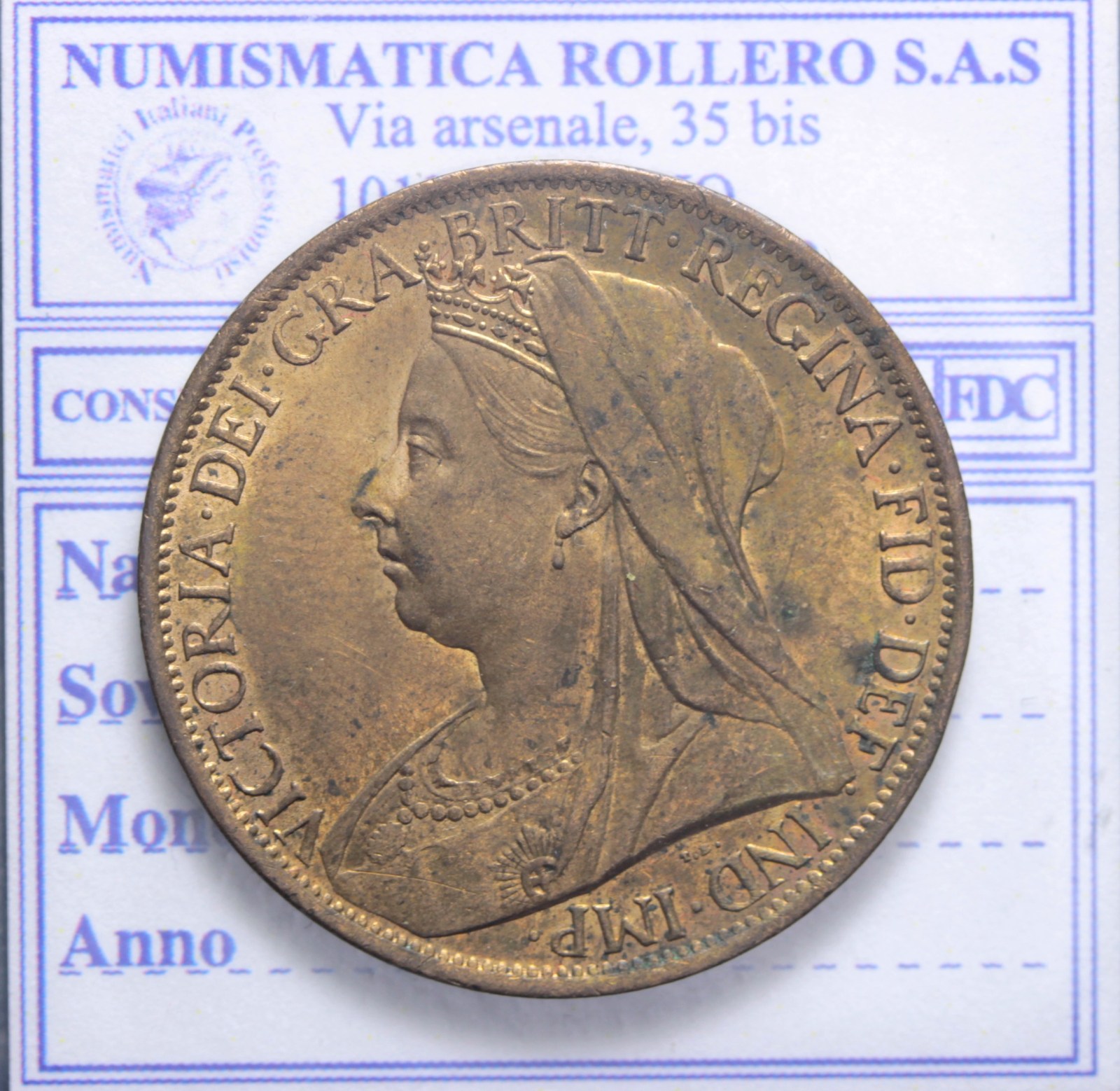 INGHILTERRA REGINA VITTORIA 1837-1901 PENNY 1901 Q.FDC