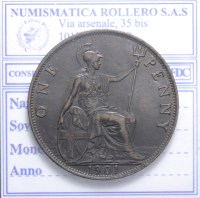 INGHILTERRA REGINA VITTORIA 1837-1901 PENNY 1901 BB+