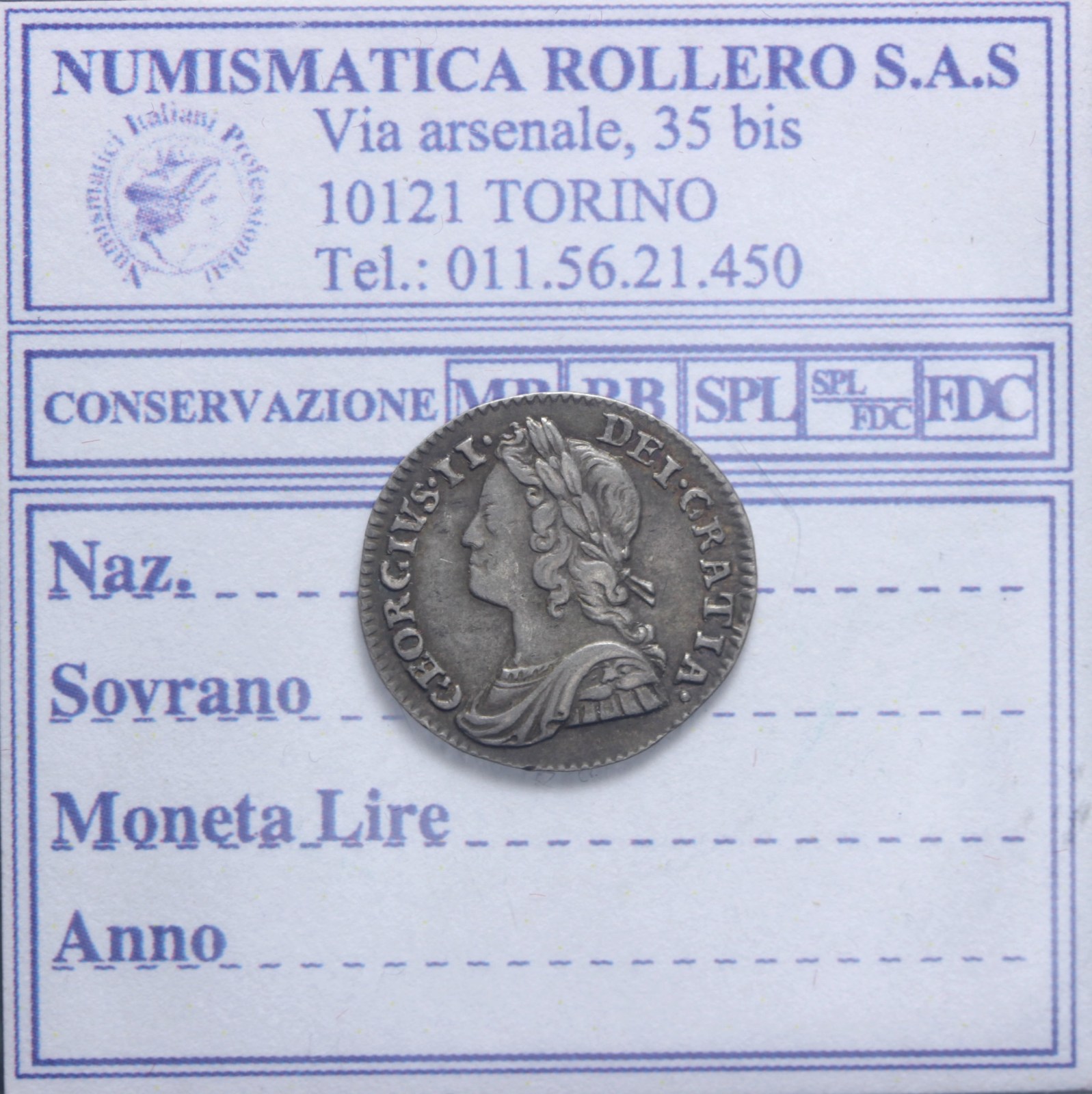 INGHILTERRA GIORGIO II 1727-1760 2 PENCE 1743/0 SPL+
