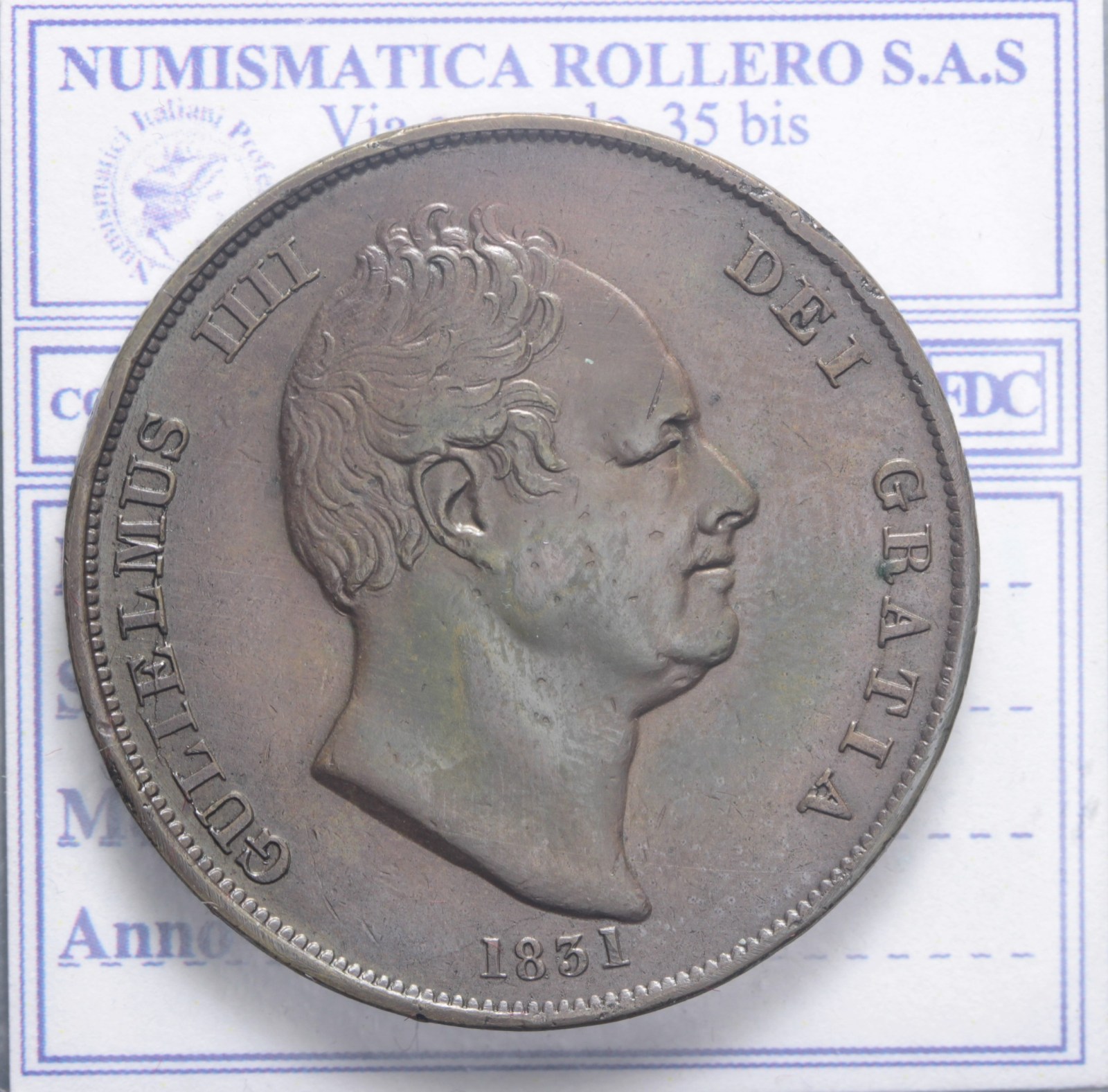 INGHILTERRA GUGLIELMO IV 1830-1837 PENNY 1831 BB++