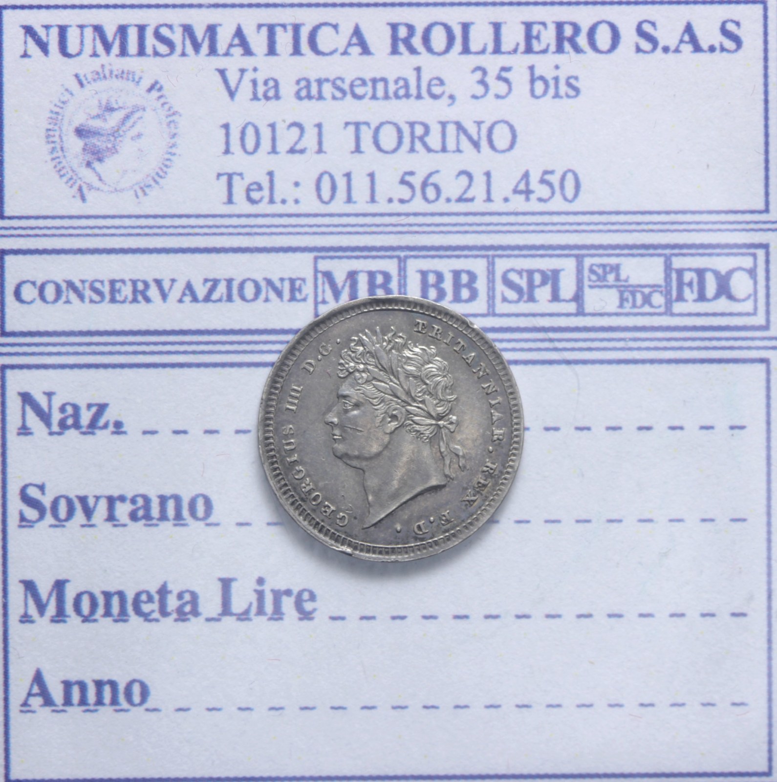 INGHILTERRA GIORGIO IV 1820-1830 2 PENCE 1826 SPL+