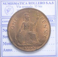 INGHILTERRA ELISABETTA II 1952-2022 PENNY 1965 FDC