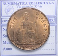 INGHILTERRA ELISABETTA II 1952-2022 PENNY 1966 FDC