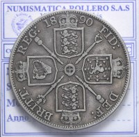 INGHILTERRA REGINA VITTORIA 1837-1901 DOPPIO FIORINO 1890 Q.BB