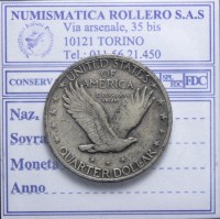 USA QUARTO DI DOLLARO STANDIND LIBERTY 1929 SAN FRANCISCO Q.BB 