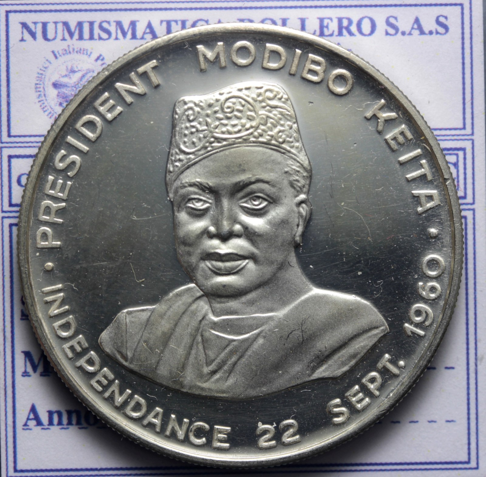 MALI PRESIDENTE MODIBO KEITA 10 FRANCHI 1960 PROOF