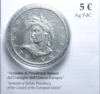 ITALIA 5 EURO COMMEMORATIVO 2014 FDC SCATOLA E GARANZIA