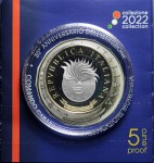 ITALIA 5 EURO 2022 CARABINIERI ANTIFALSIFICAZIONE MONETARIA PROOF