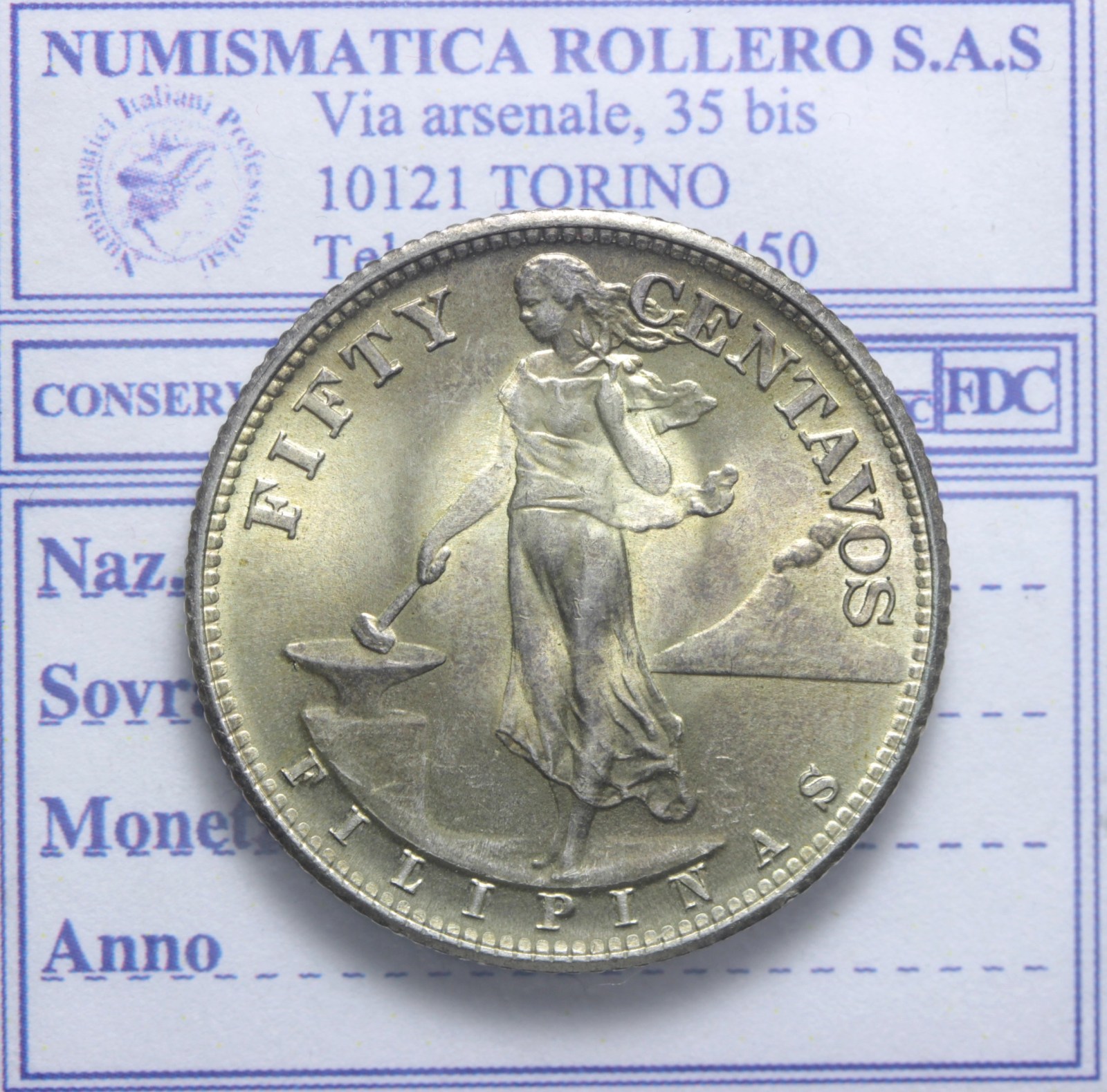 FILIPPINE AMMINISTRAZIONE AMERICANA 50 CENTAVOS 1945 SAN FRANCISCO FDC