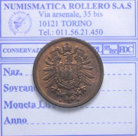 GERMANIA GUGLIELMO I 1871-1888 2 PFENNIG 1876 STOCCARDA FDC