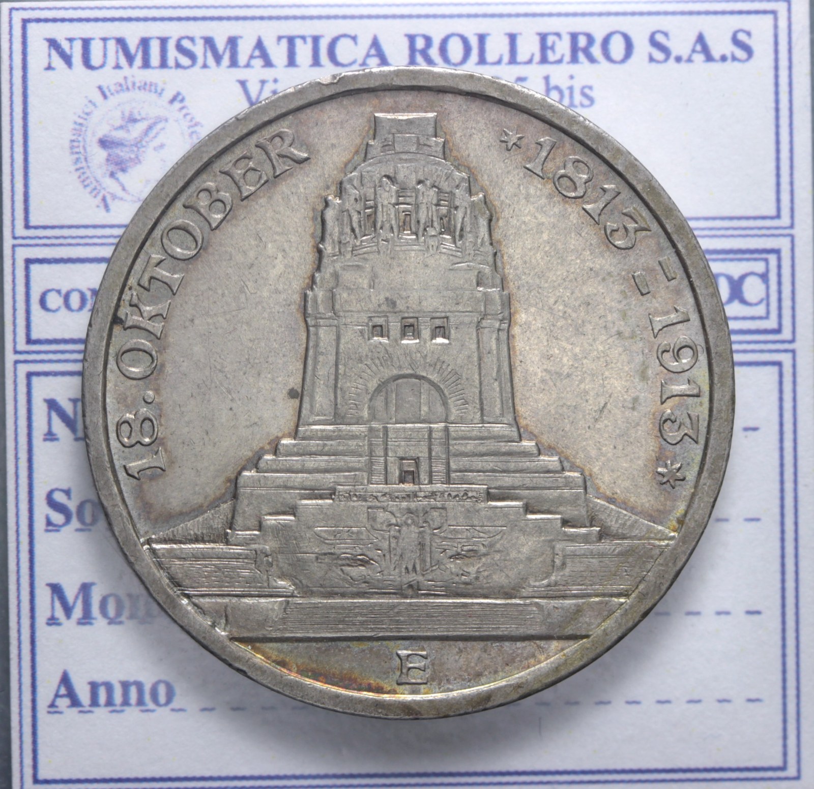 GERMANIA FEDERICO AUGUSTO III 1904-1918 3 MARCHI 1913 SPL+