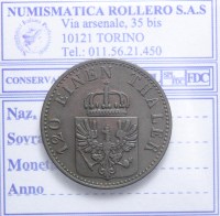 GERMANIA PRUSSIA GUGLIELMO I 1861-1888 3 PFENNIG 1867 BERLINO SPL