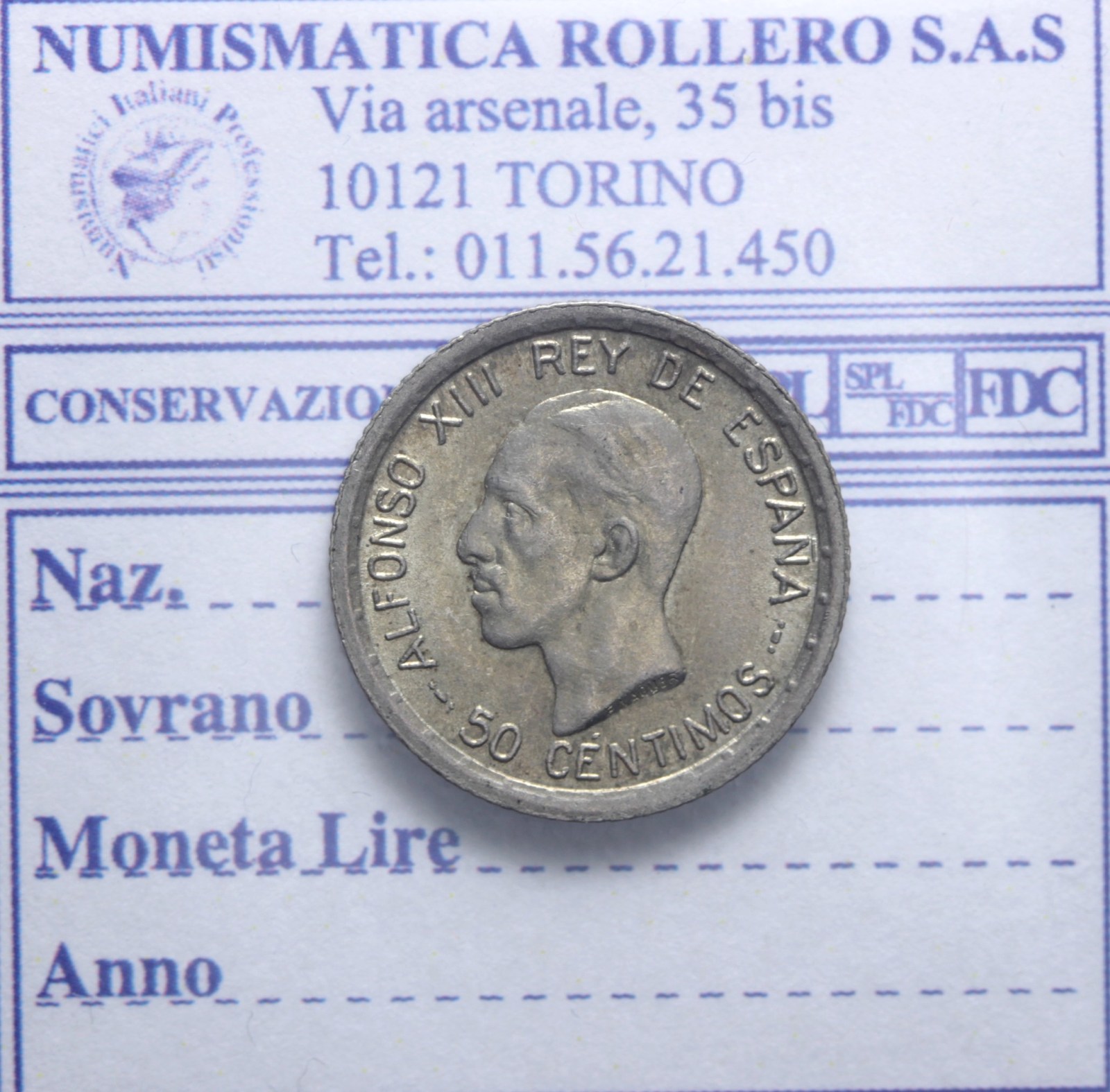 SPAGNA ALFONSO XIII (1886-1931) 50 CENTIMOS 1926 SPL+