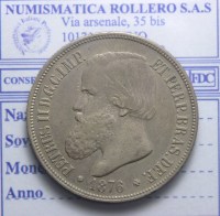 BRASILE PEDRO II 1831-1889 1000 REIS 1876 Q.SPL