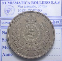 BRASILE PEDRO II 1831-1889 1000 REIS 1876 Q.SPL