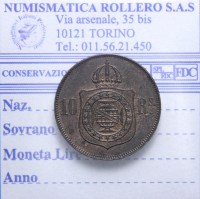 BRASILE PEDRO II 1831-1889 10 REIS 1869 SPL+