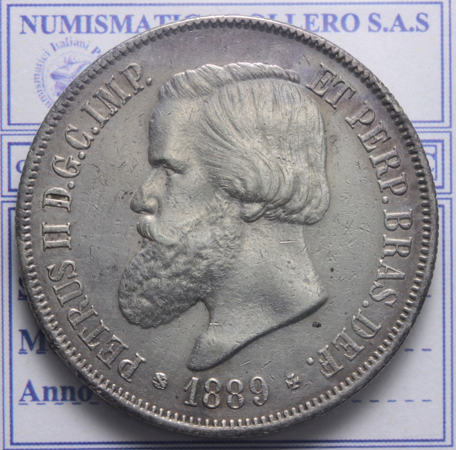 BRASILE PEDRO II 1831-1889 2000 REIS 1889 Q.SPL
