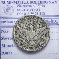 USA QUARTO DI DOLLARO BARBER 1914 BB+