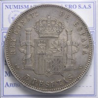 SPAGNA ALFONSO XIII 1886-1931 5 PESETAS 1898 MADRID BB+ 