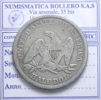 USA MEZZO DOLLARO LIBERTY SEATED 1843 MB+