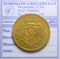 CARLO FELICE 40 LIRE 1822 TORINO Q.SPL/SPL R2
