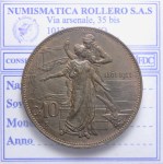 VITTORIO EMANUELE III 10 CENTESIMI 1911 ROMA CINQUANTENARIO Q.FDC LT2