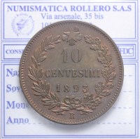 SAVOIA UMBERTO I 10 CENTESIMI 1893 ROMA SPL++