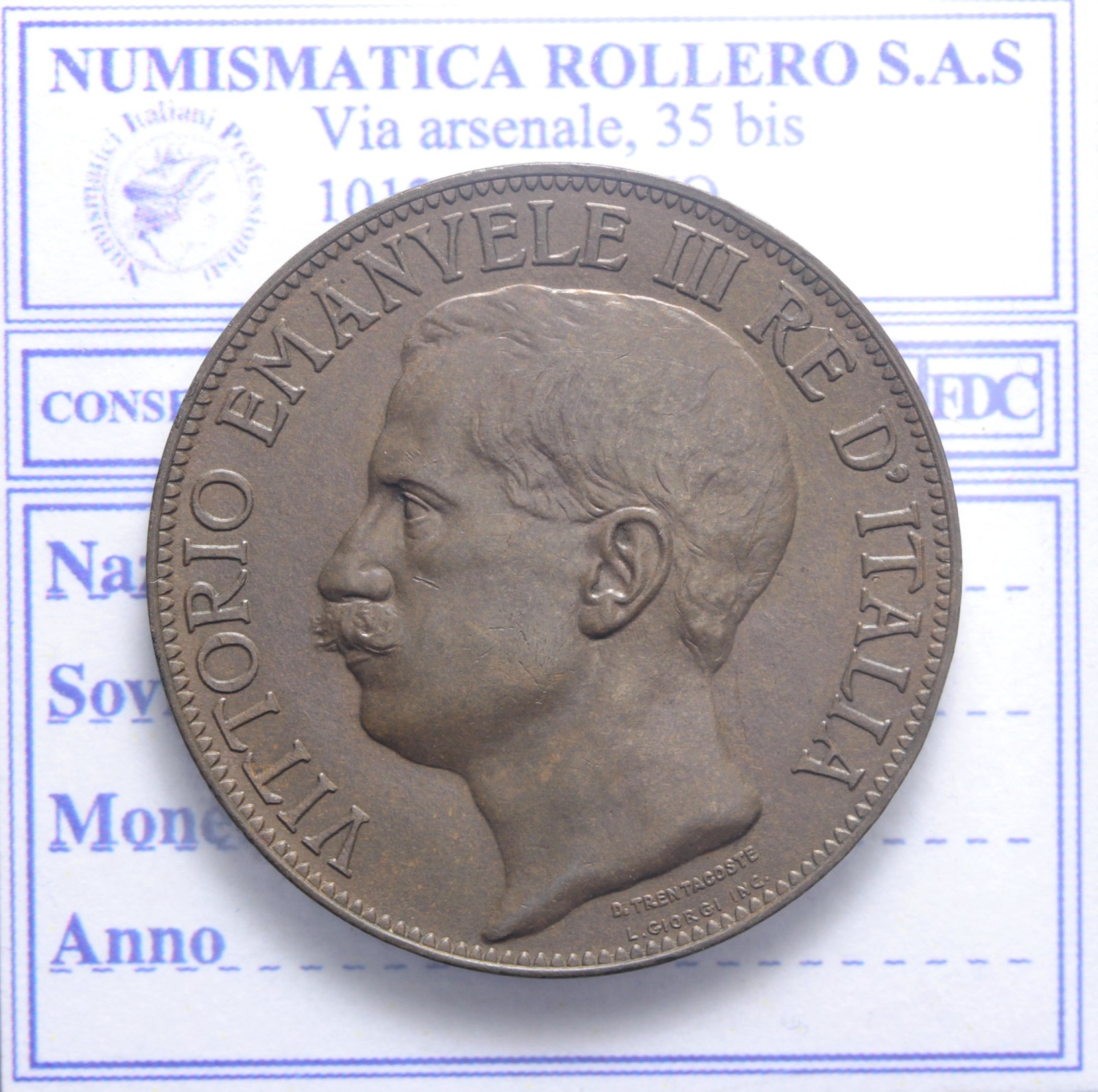 VITTORIO EMANUELE III 10 CENTESIMI 1911 ROMA CINQUANTENARIO SPL++ LT3