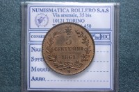 VITTORIO EMANUELE II 5 CENTESIMI 1861 MILANO FDC