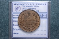 VITTORIO EMANUELE II 5 CENTESIMI 1861 MILANO FDC