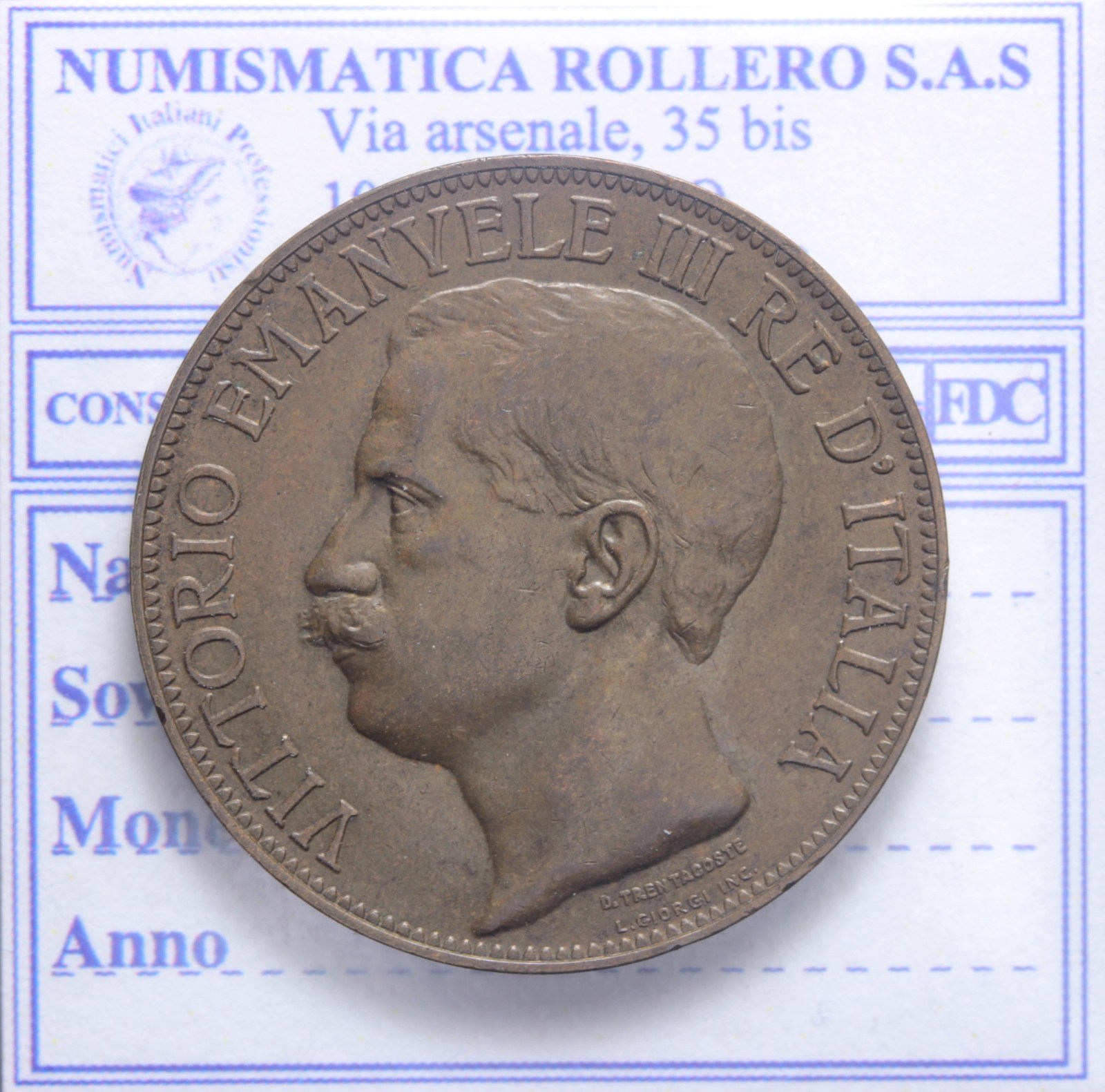 VITTORIO EMANUELE III 10 CENTESIMI 1911 ROMA CINQUANTENARIO SPL/SPL+ LT6