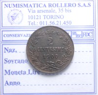 SAVOIA UMBERTO I 2 CENTESIMI 1900 ROMA Q.FDC