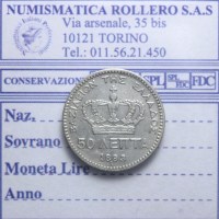 GRECIA GIORGIO I 1863-1913 50 LEPTA 1883 BB