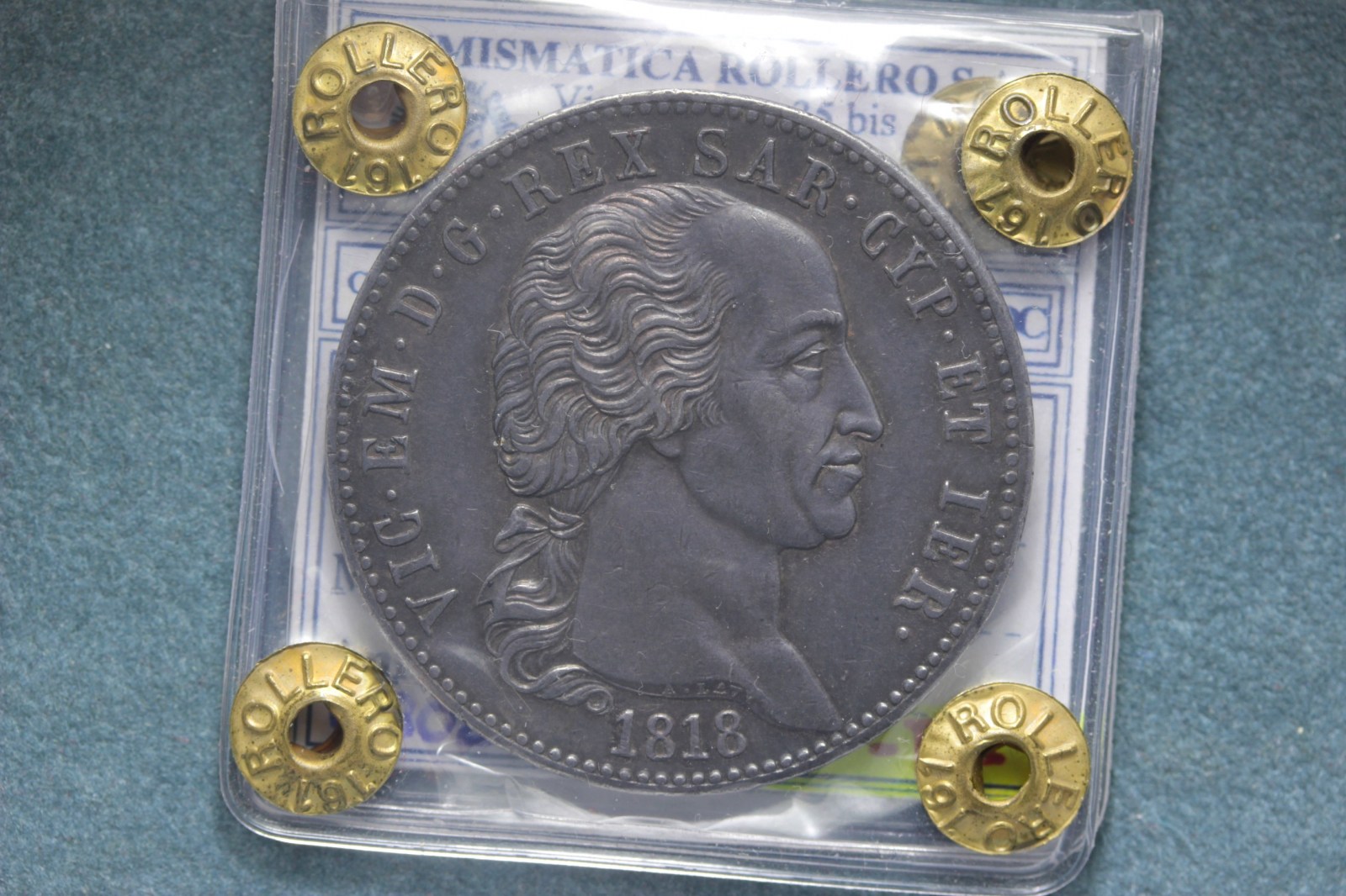 VITTORIO EMANUELE I 5 LIRE 1818 TORINO SPL+