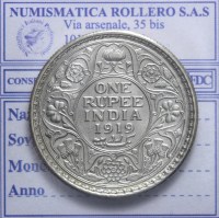 INDIA BRITANNICA GIORGIO V 1910-1936 RUPIA 1919 CALCUTTA SPL/FDC