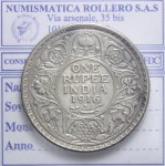 INDIA BRITANNICA GIORGIO V 1910-1936 RUPIA 1916 CALCUTTA SPL++