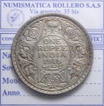 INDIA BRITANNICA GIORGIO V 1910-1936 RUPIA 1918 CALCUTTA SPL+