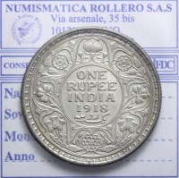 INDIA BRITANNICA GIORGIO V 1910-1936 RUPIA 1918 BOMBAY SPL/FDC