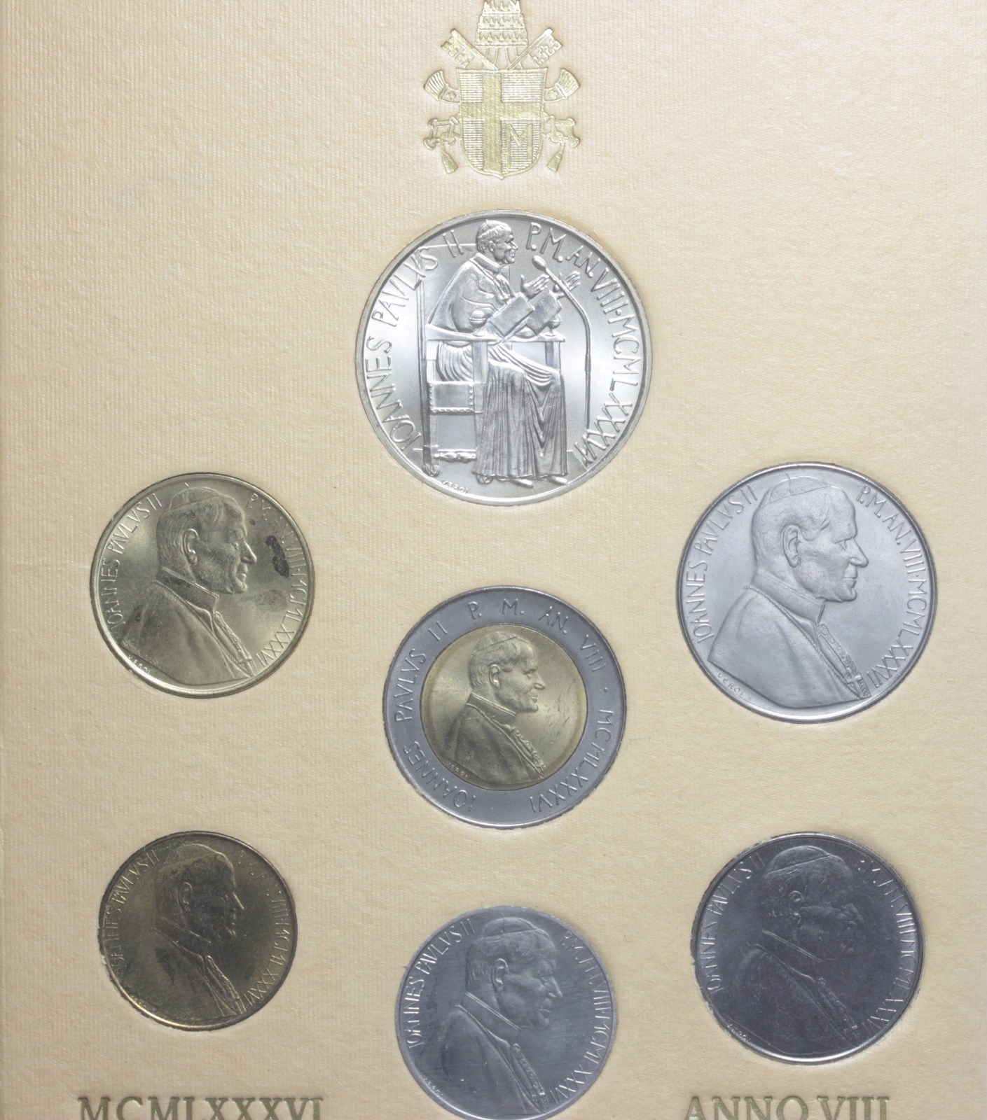 VATICANO GIOVANNI PAOLO II DIVISIONALE 1986 ANNO VIII FDC