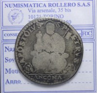 GREGORIO XIII 1572-1585 TESTONE ANCONA Q.MB