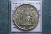 VITTORIO EMANUELE III 20 LIRE 1927 ANNO VI LITTORE SPL