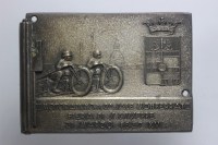 PLACCHETTA UNIFACE II° MOTORADUNO DI CASALE MONFERRATO 1937 SPL