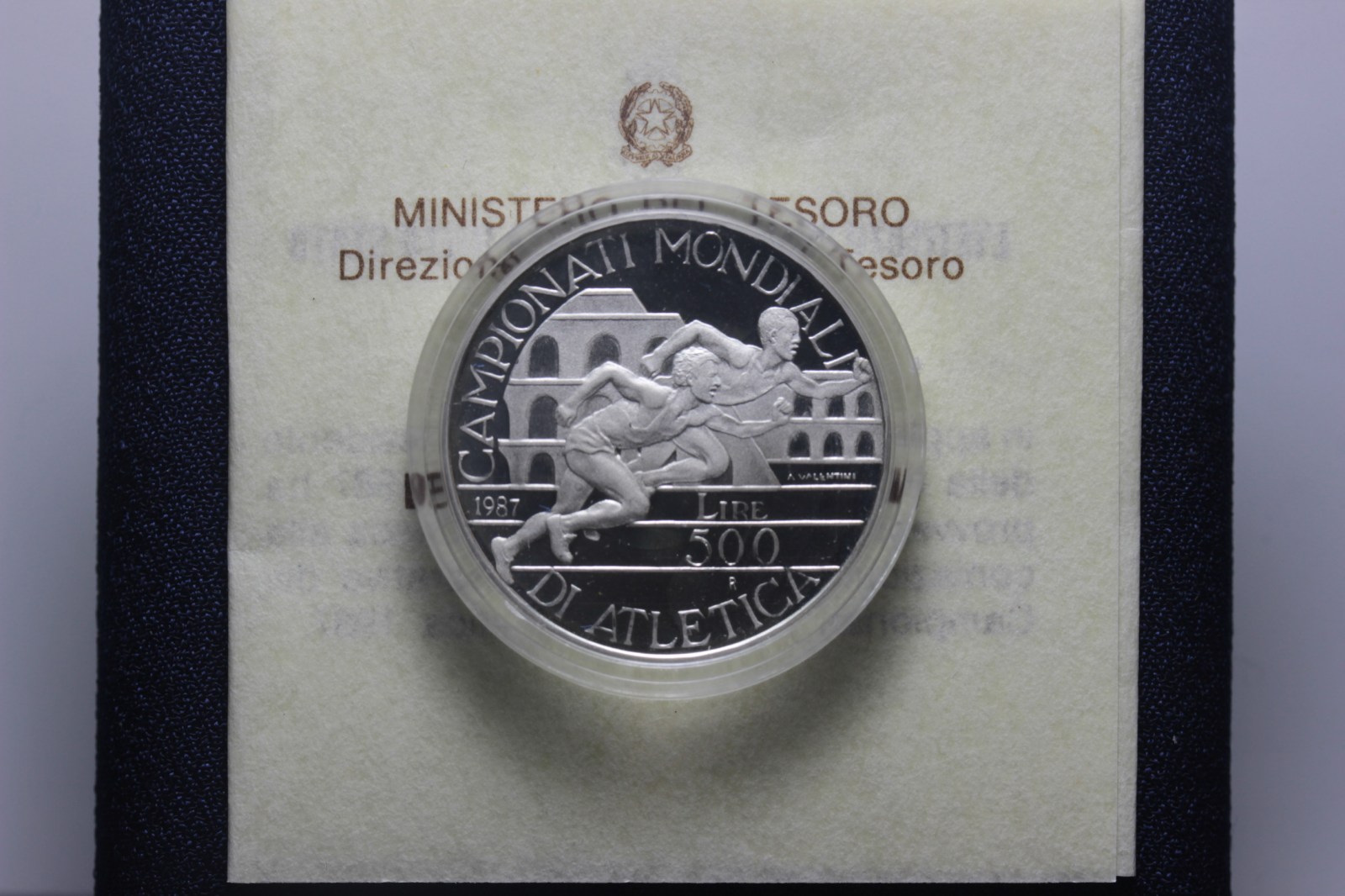 500 LIRE CAMPIONATI MONDIALI DI ATLETICA 1987 PROOF