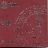 REPUBBLICA ITALIANA DIVISIONALE 2008 FDC 30°ANNIVERSARIO IFAD