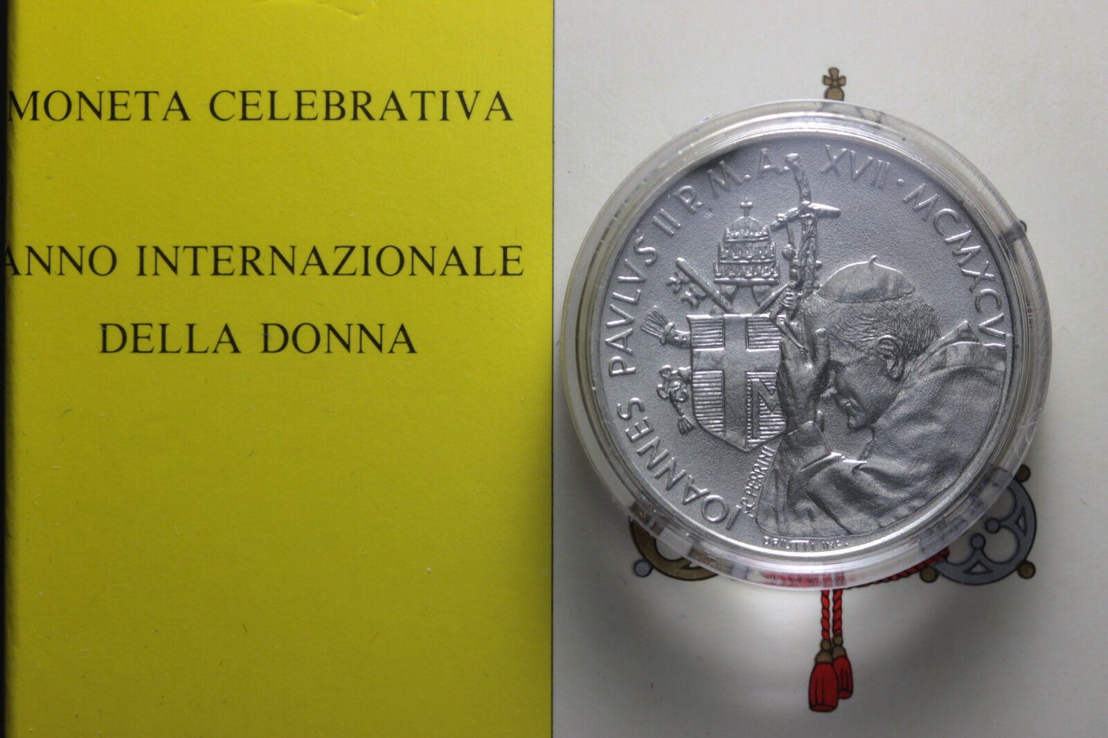 VATICANO GIOVANNI PAOLO II 500 LIRE 1995 ANNO INTERNAZIONALE DELLA DONNA